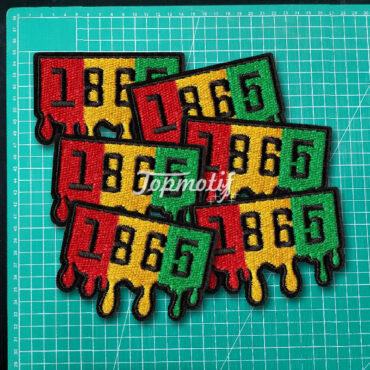 1865 juneteenth letter custom design heat press chenille patches for clothes